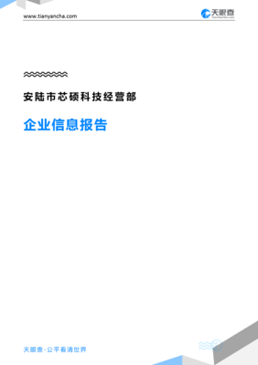 安陸市芯碩科技經(jīng)營(yíng)部企業(yè)信息報(bào)告-天眼查